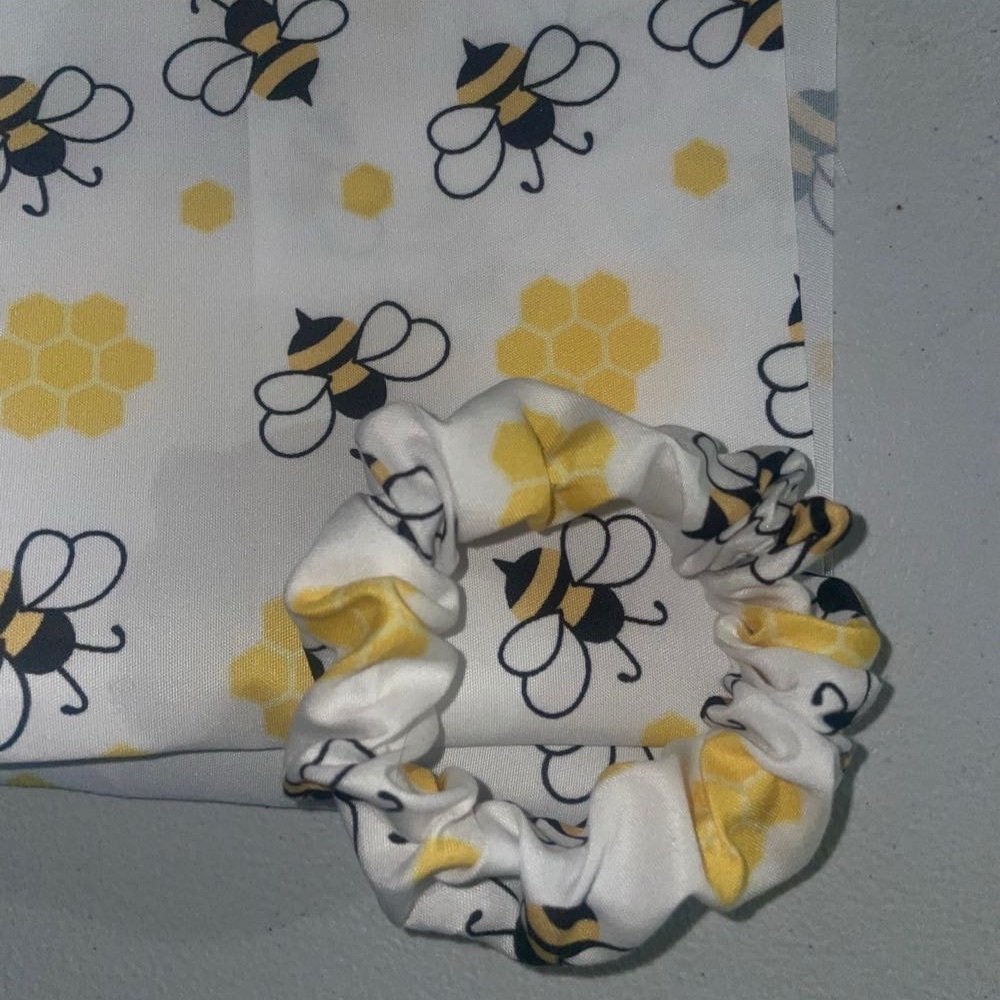 Bee Print Scrunchie
